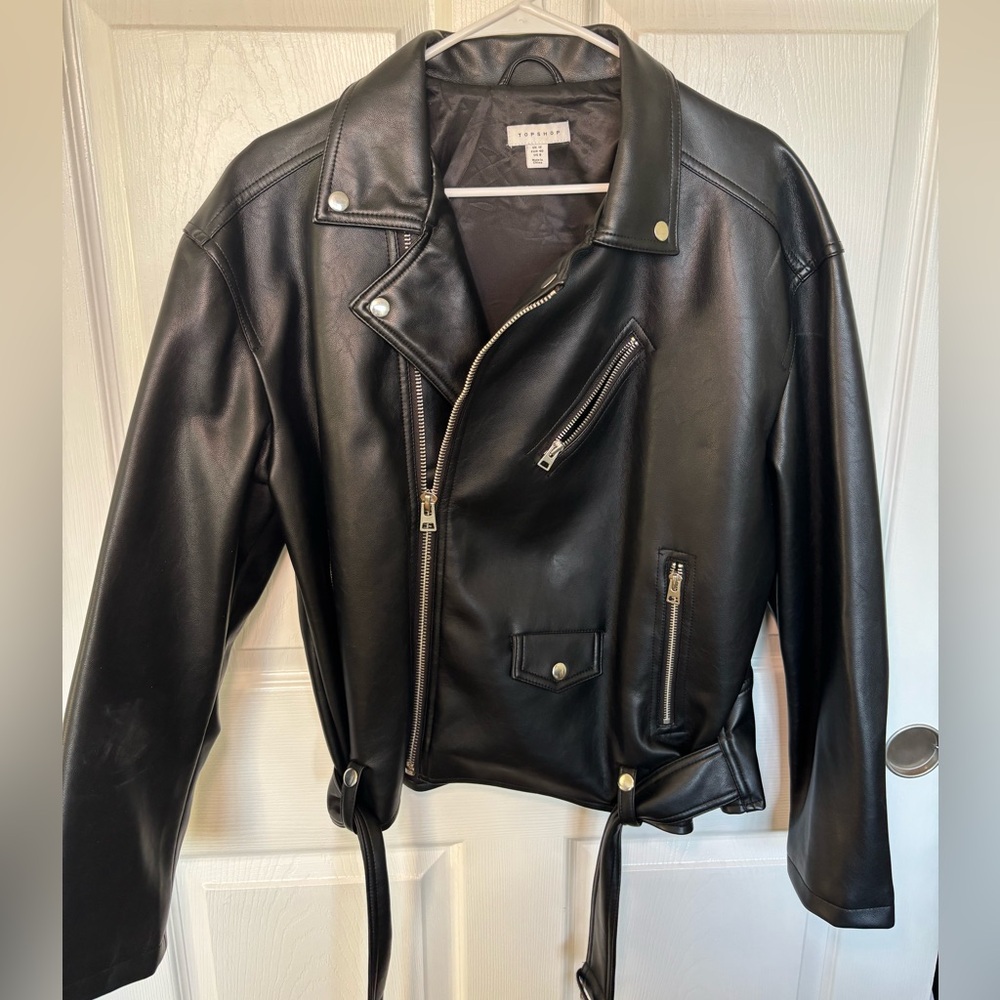 Black leather jacket